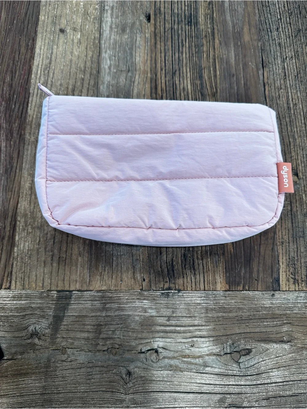 Dyson Light Pink Quilted Cosmetic Pouch